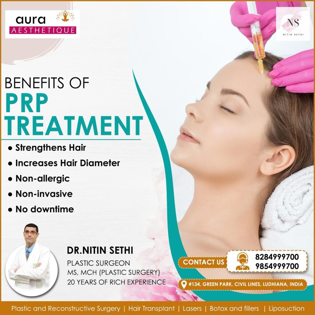 Benefits of PRP hair treatment in Ludhiana