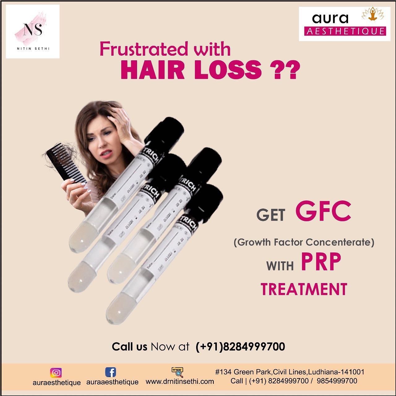 Hair Loss Solutions – Best PRP Treatment in Ludhiana by Dr. Nitin Sethi